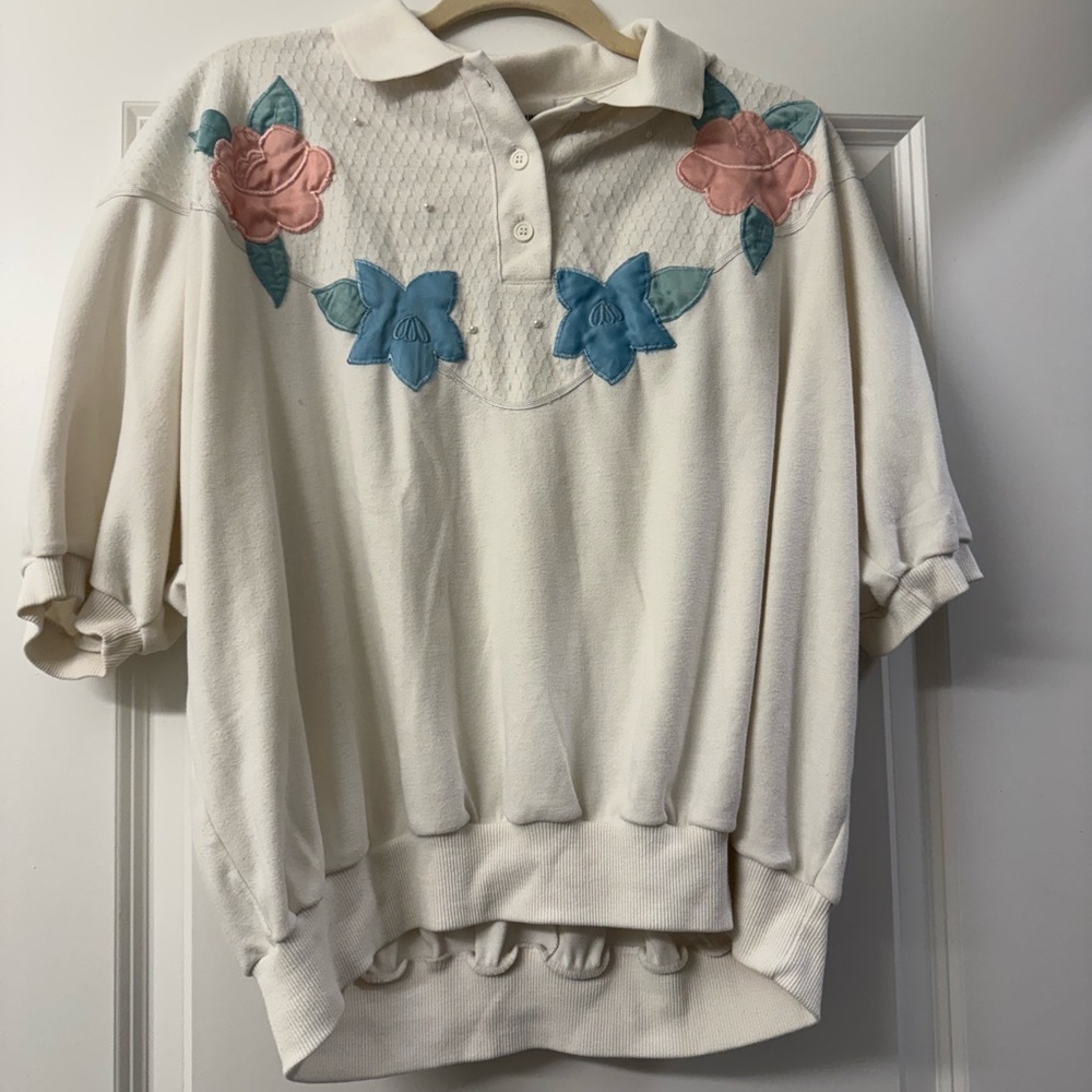 Vintage Alfred Dunner Cream Textured Top